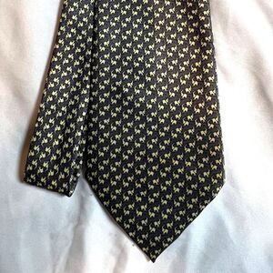 René Chagal Vintage Men's Silk Tie Geometric Novelty Print Handmade